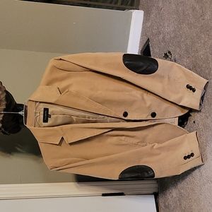 Talbott tan jacket with elbow patches.